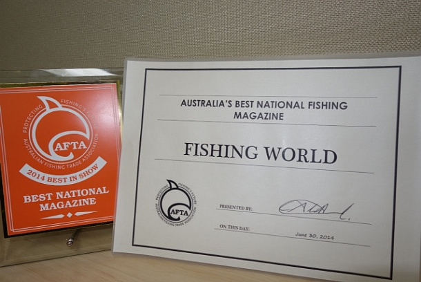 Recipients of the AFTA “best tackle shop” awards which were presented at a gala dinner at the Gold Coast this week.